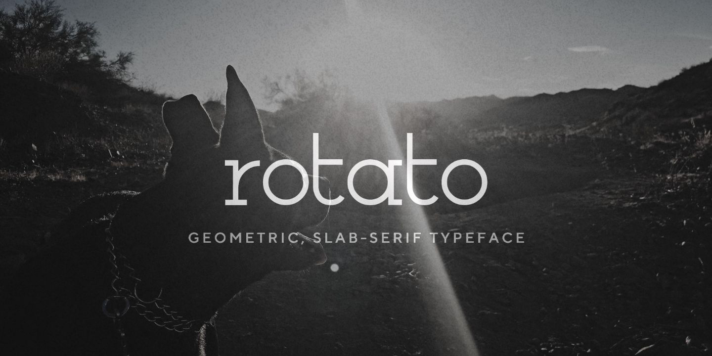 Пример шрифта Rotato